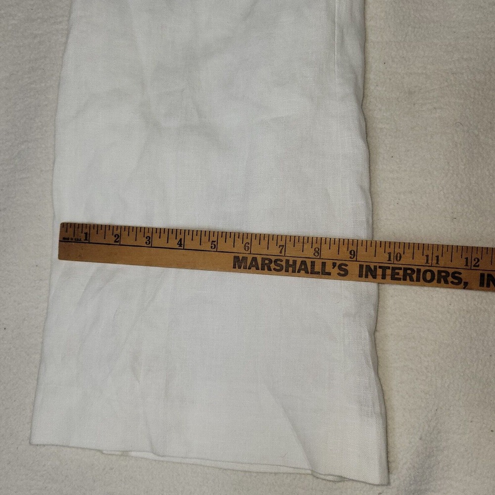 Madison Pants Womens Sz 12 - 36W x 30L White Boating Linen Beach Summer Cottage - Picture 7 of 16